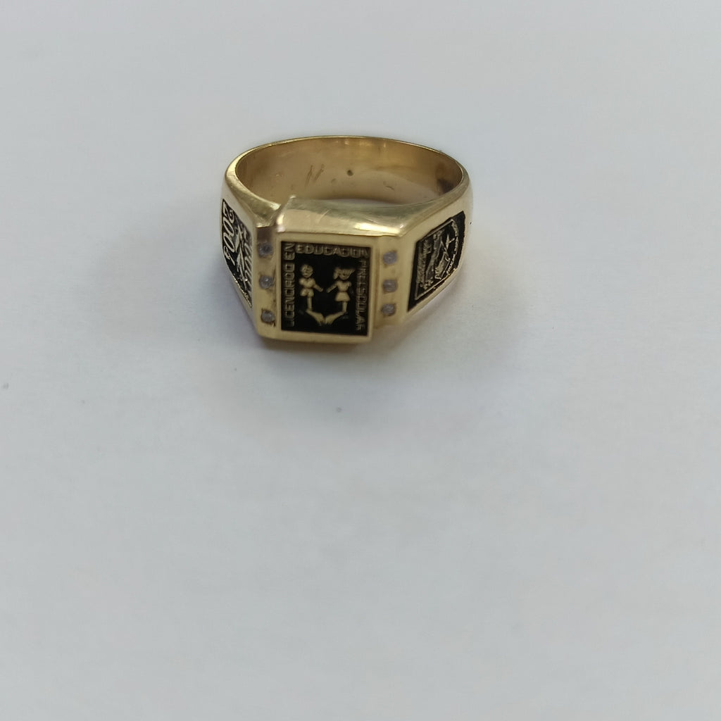 ANILLO DE GRADUACIÓN ORO 14 K 8,40 GRMS (SEMINUEVO)