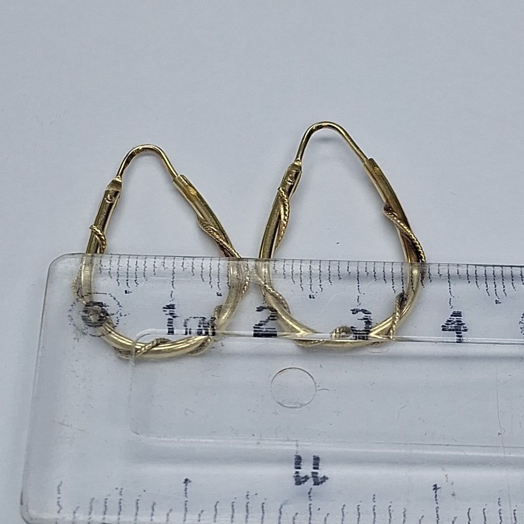 ARRACADAS PAR ORO 14 K 2,40 GRMS (SEMINUEVO)