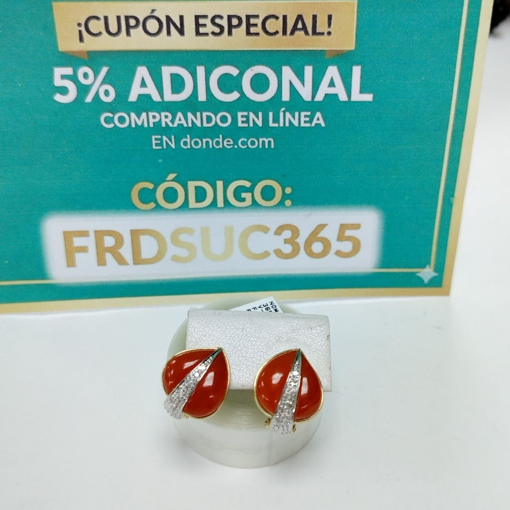 ARETES PAR ORO 14 K 5.8 GRMS (SEMINUEVO)