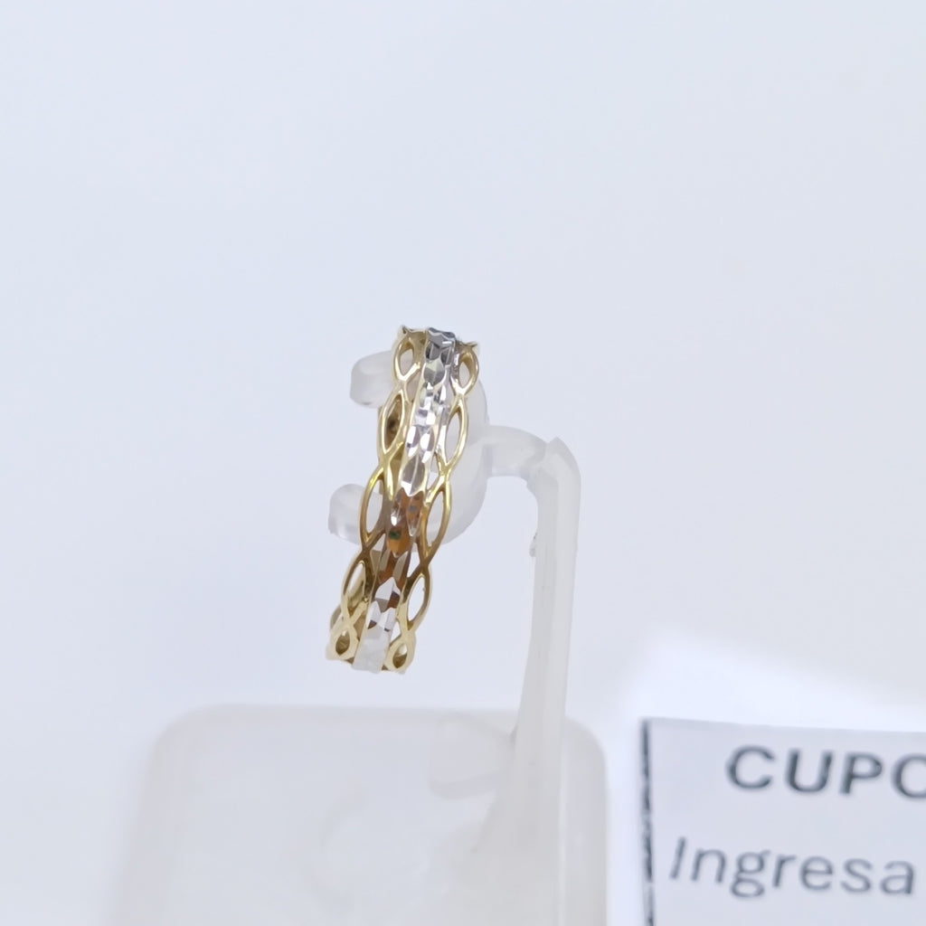 ANILLITO ORO COMBINADO 14 K 1.1 GRMS (SEMINUEVO)