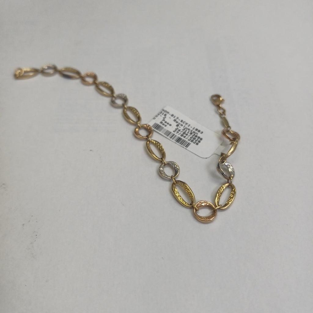 PULSERA ORO, ORO COMBINADO 10 K 4.8 GRMS (SEMINUEVO)