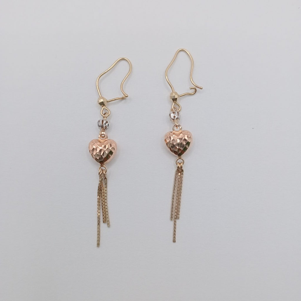 ARETES PAR ORO COMBINADO 10 K 1,80 GRMS (SEMINUEVO)