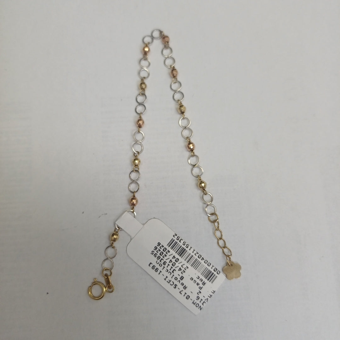 PULSERA ORO, ORO COMBINADO 14 K 2 GRMS (SEMINUEVO)