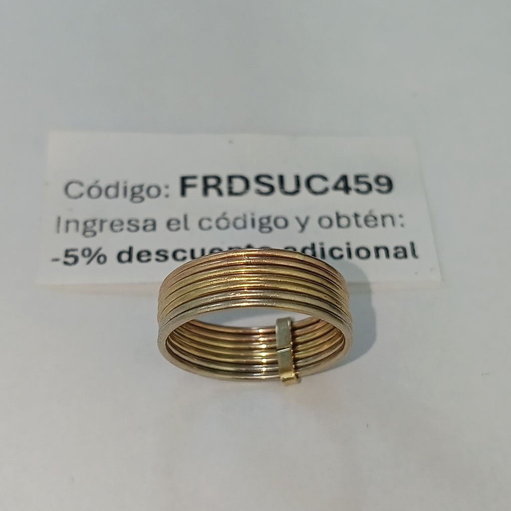 ARGOLLA ORO, ORO COMBINADO 14 K 4 GRMS (SEMINUEVO)