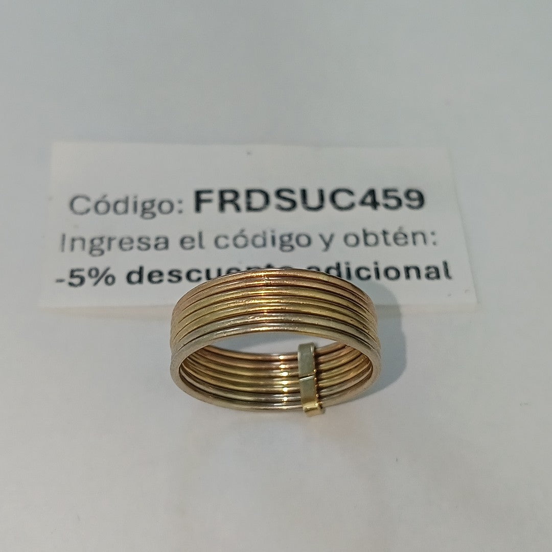 ARGOLLA ORO, ORO COMBINADO 14 K 4 GRMS (SEMINUEVO)