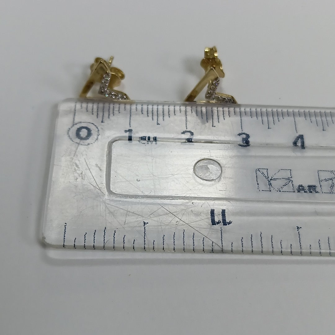ARETES PAR ORO 14 K 1,30 GRMS (SEMINUEVO)