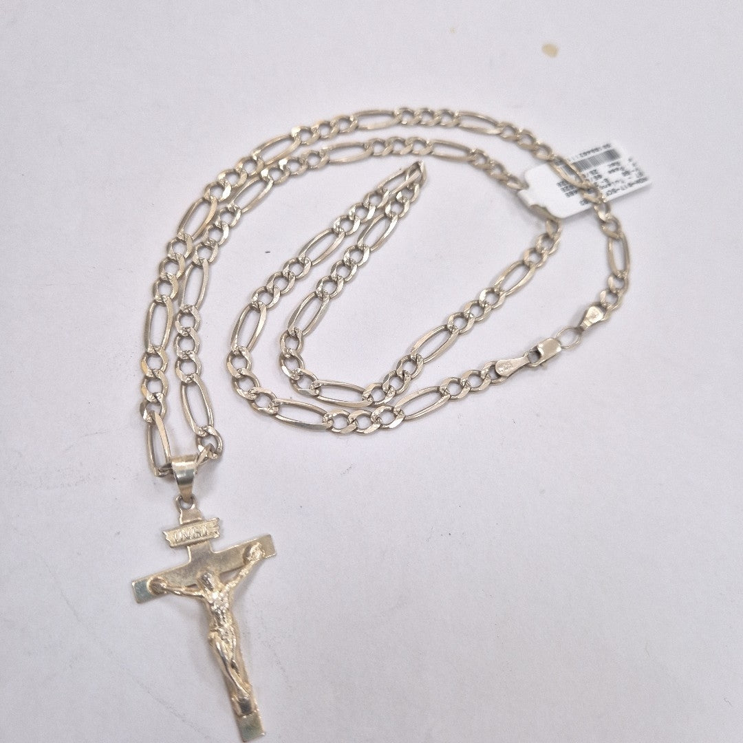 CADENA, CRUCIFIJO PLATA 18.4 GRMS (SEMINUEVO)