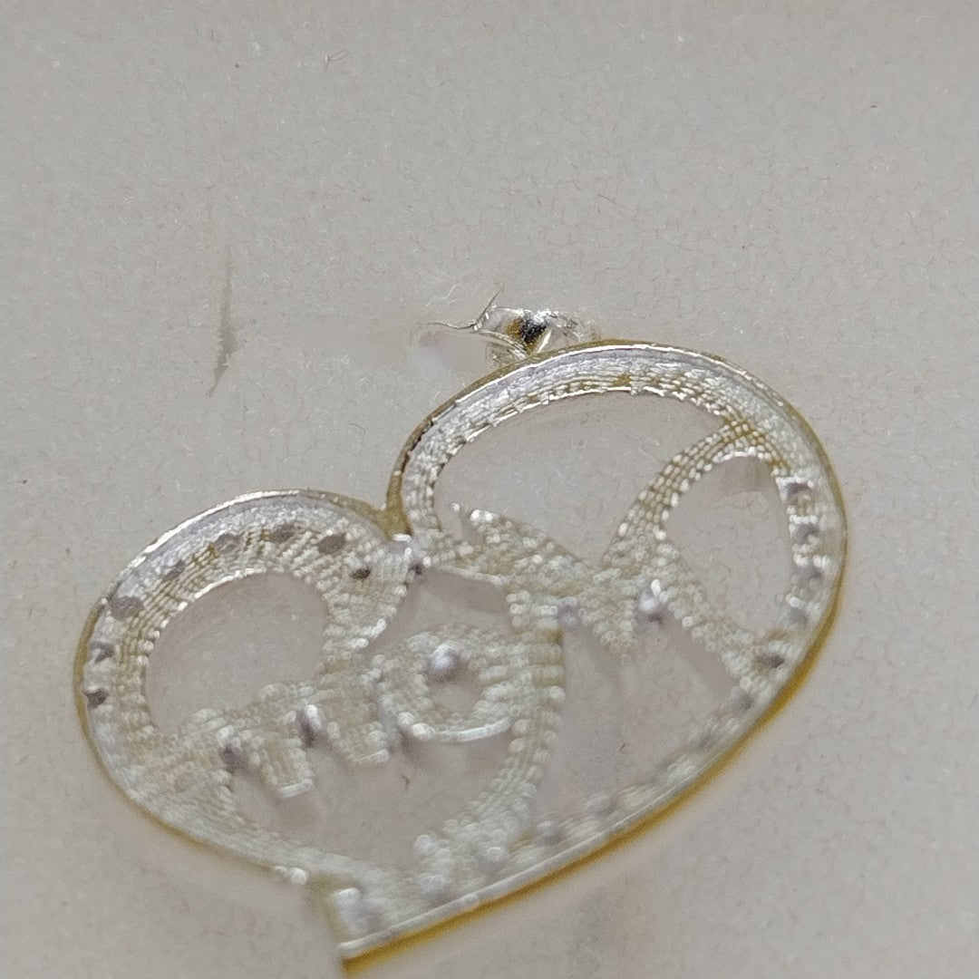 DIJE CORAZON C/CIRCONIAS PLATA .925 3.1 GR (NUEVO)