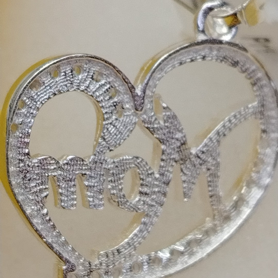 DIJE CORAZON C/CIRCONIAS PLATA .925 3.1 GR (NUEVO)