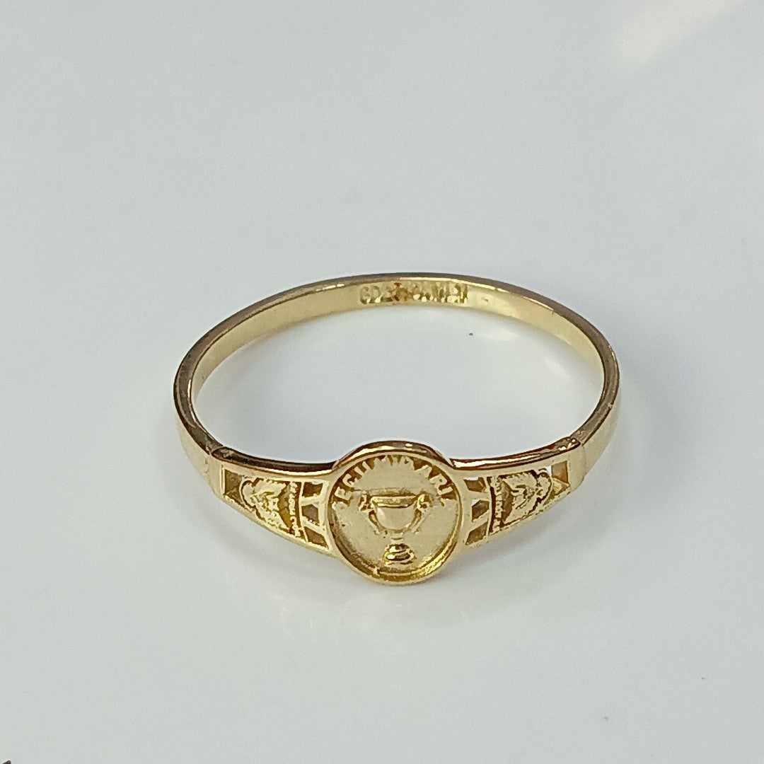 ANILLO DE GRADUACIÓN ORO 10 K 1.3 GRMS (SEMINUEVO)