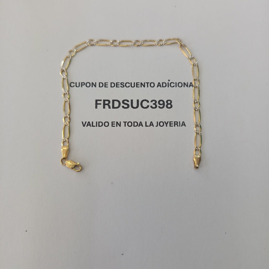 PULSERA ORO, RODIADO 14 K 2.6 GRMS (SEMINUEVO)