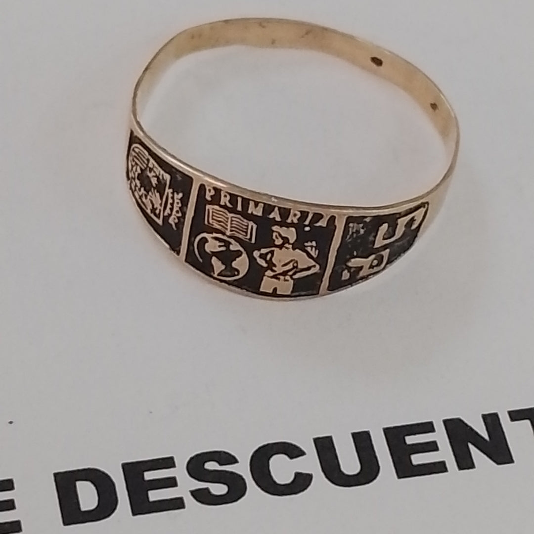 ANILLO DE GRADUACIÓN ORO 8 K 1.2 GRMS (SEMINUEVO)