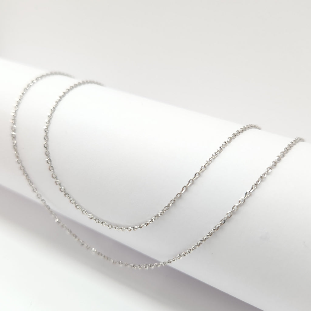 CADENA ORO, ORO BLANCO 14 K 1.3 GRMS (SEMINUEVO)