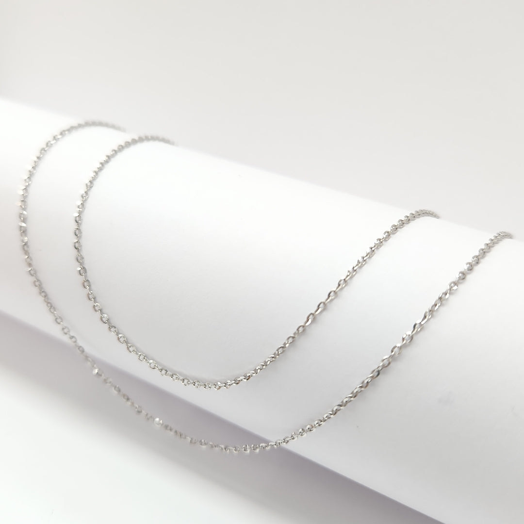 CADENA ORO, ORO BLANCO 14 K 1.3 GRMS (SEMINUEVO)
