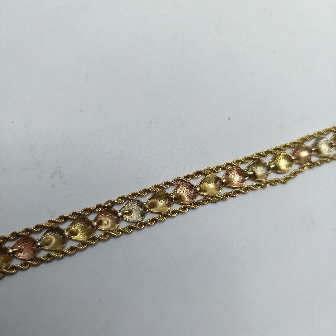 PULSERA ORO COMBINADO 14 K 13,80 GRMS (SEMINUEVO)