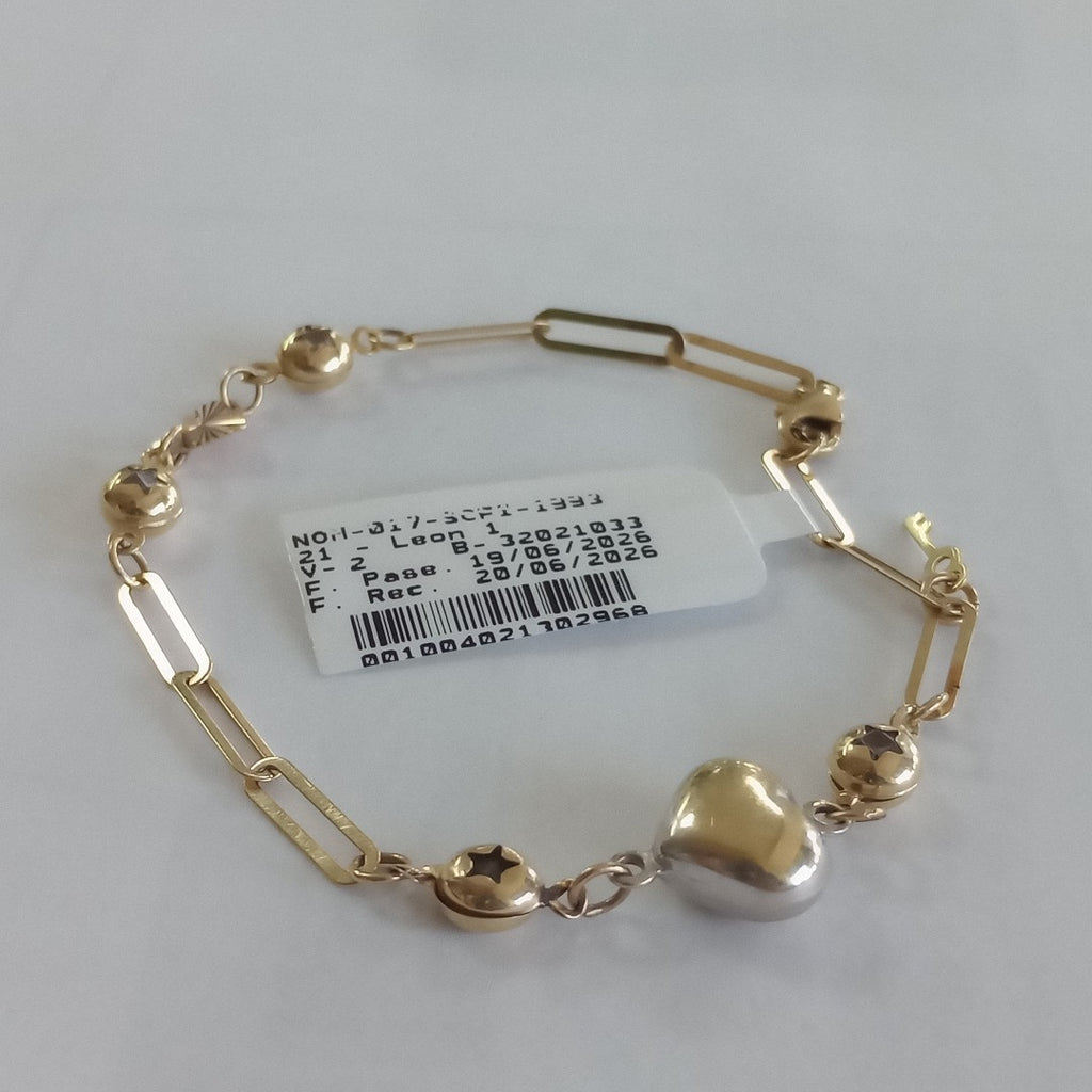 PULSERA ORO, ORO COMBINADO 14 K 3.9 GRMS (SEMINUEVO)