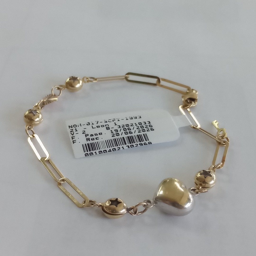 PULSERA ORO, ORO COMBINADO 14 K 3.9 GRMS (SEMINUEVO)