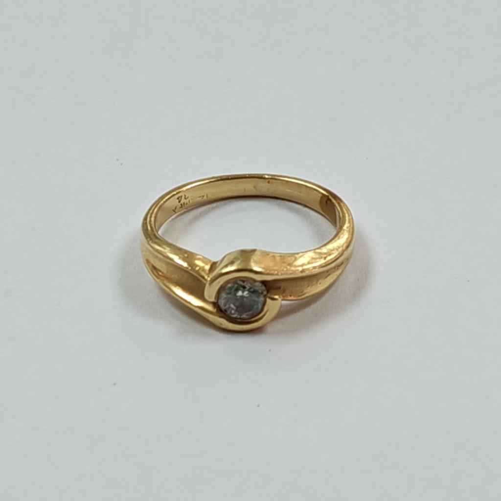 ANILLITO, SOLITARIO ORO 14 K 3.2 GRMS (SEMINUEVO)