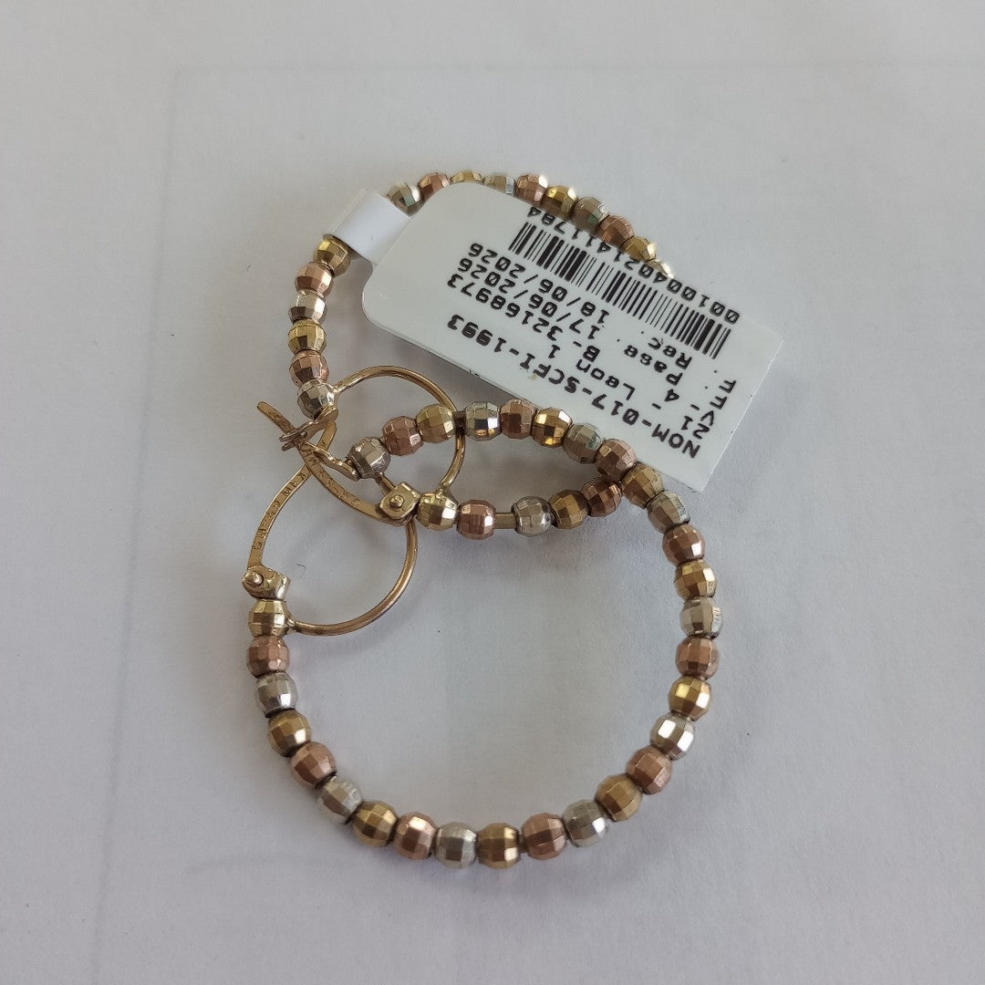 ARRACADAS PAR ORO,ORO COMBINADO 10 K 4,20 GRMS (SEMINUEVO)