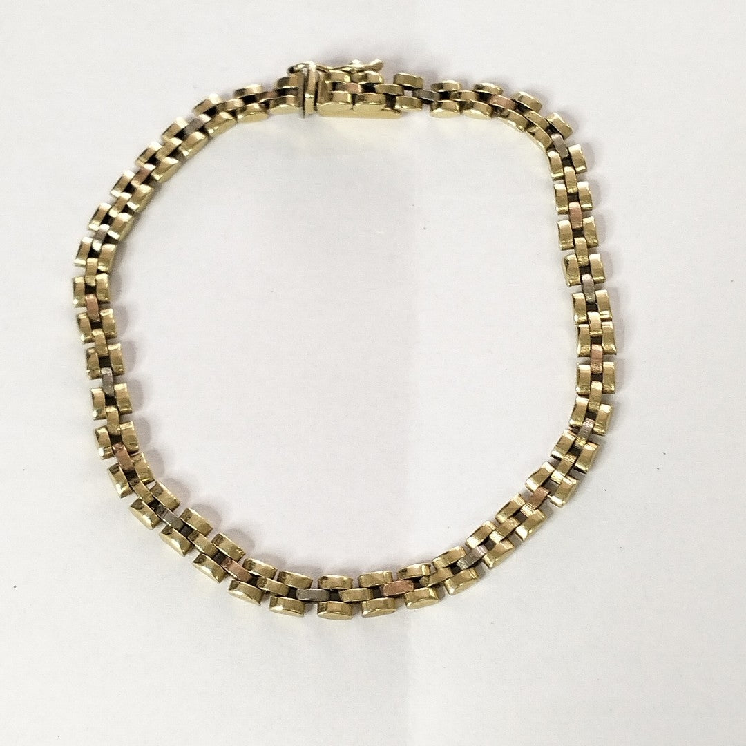 PULSERA ORO, ORO COMBINADO 14 K 5.7 GRMS (SEMINUEVO)