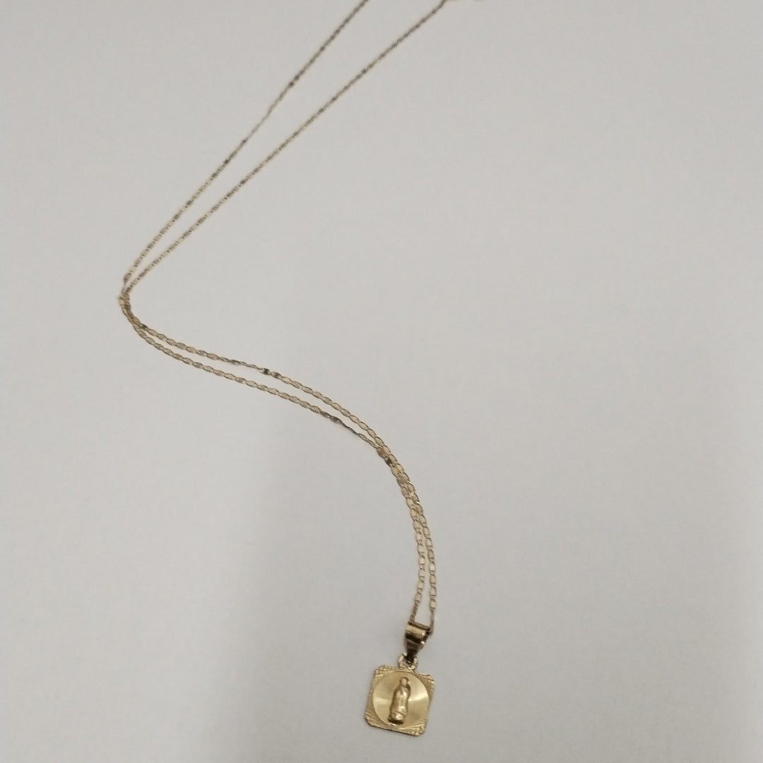 CADENA, DIJE ORO, ORO COMBINADO 10 K 1.6 GRMS (SEMINUEVO)