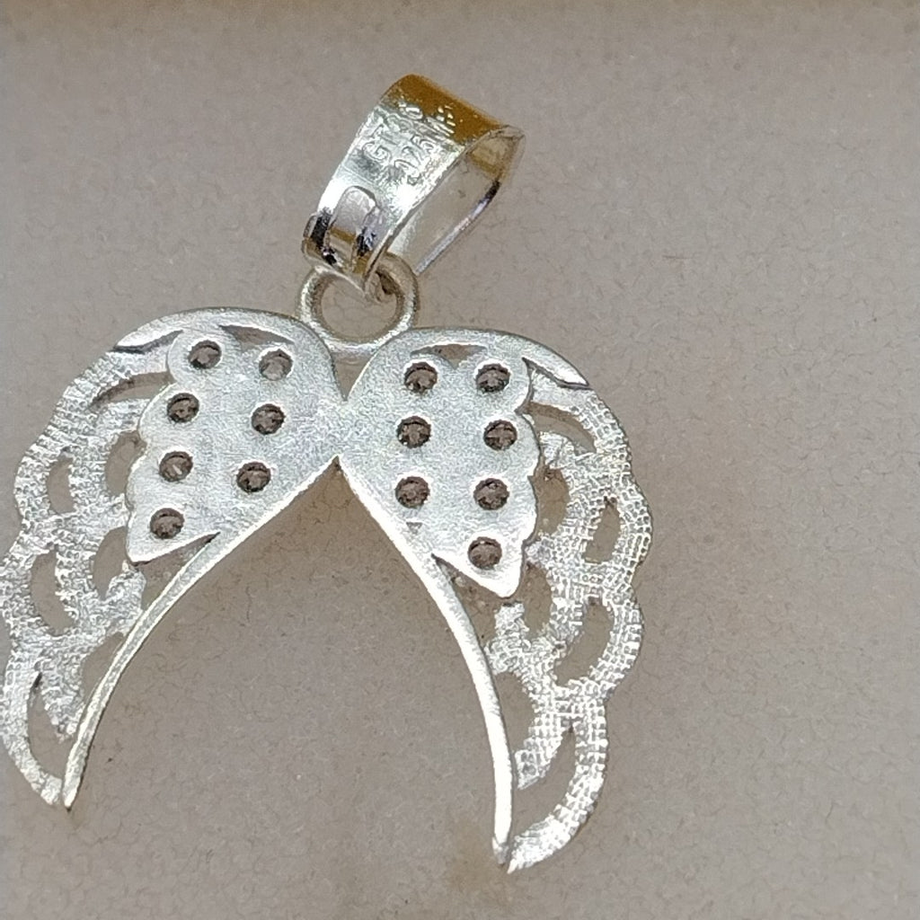 DIJE ALAS C/CIRCONIAS PLATA .925 2.3 GR (NUEVO)