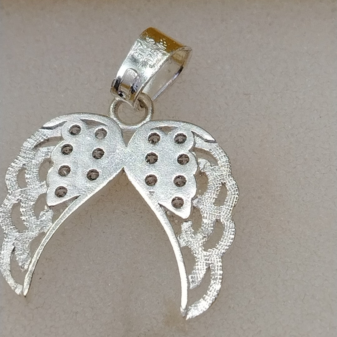 DIJE ALAS C/CIRCONIAS PLATA .925 2.3 GR (NUEVO)