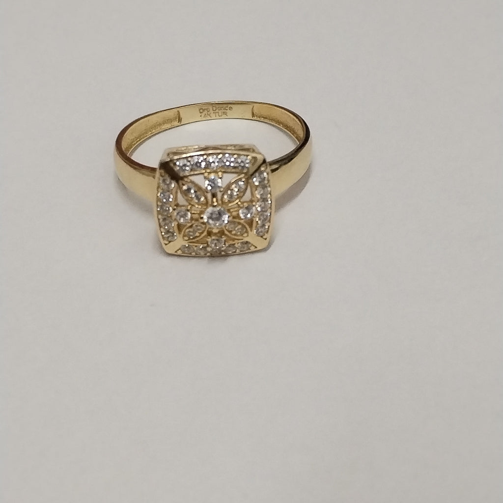 ANILLITO, ARRACADAS PAR ORO 14 K 2.1 GRMS (SEMINUEVO)