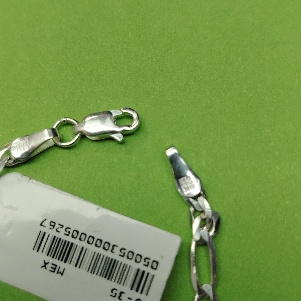PULSERA TEJIDO SAN JUDAS PLATA .925 21 CM 5.5 GR (NUEVO)
