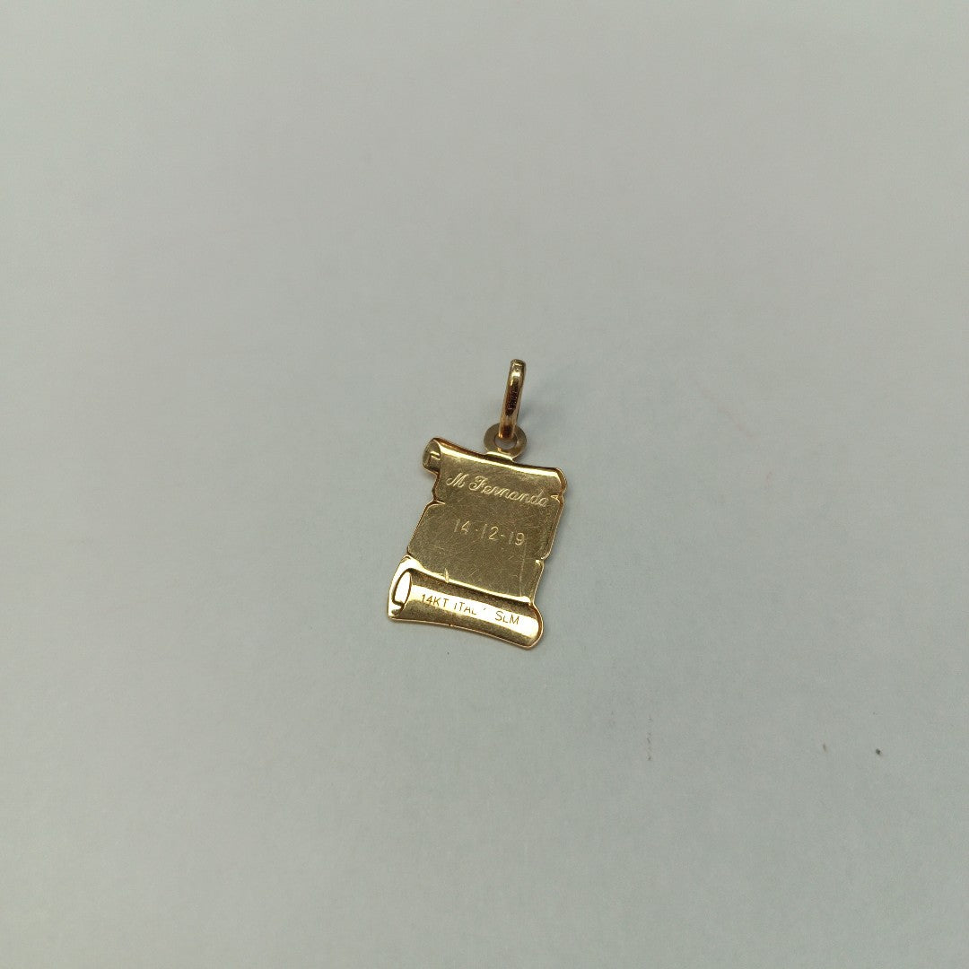 MEDALLA RELIGIOSA ORO 14 K 1 GRMS (SEMINUEVO)
