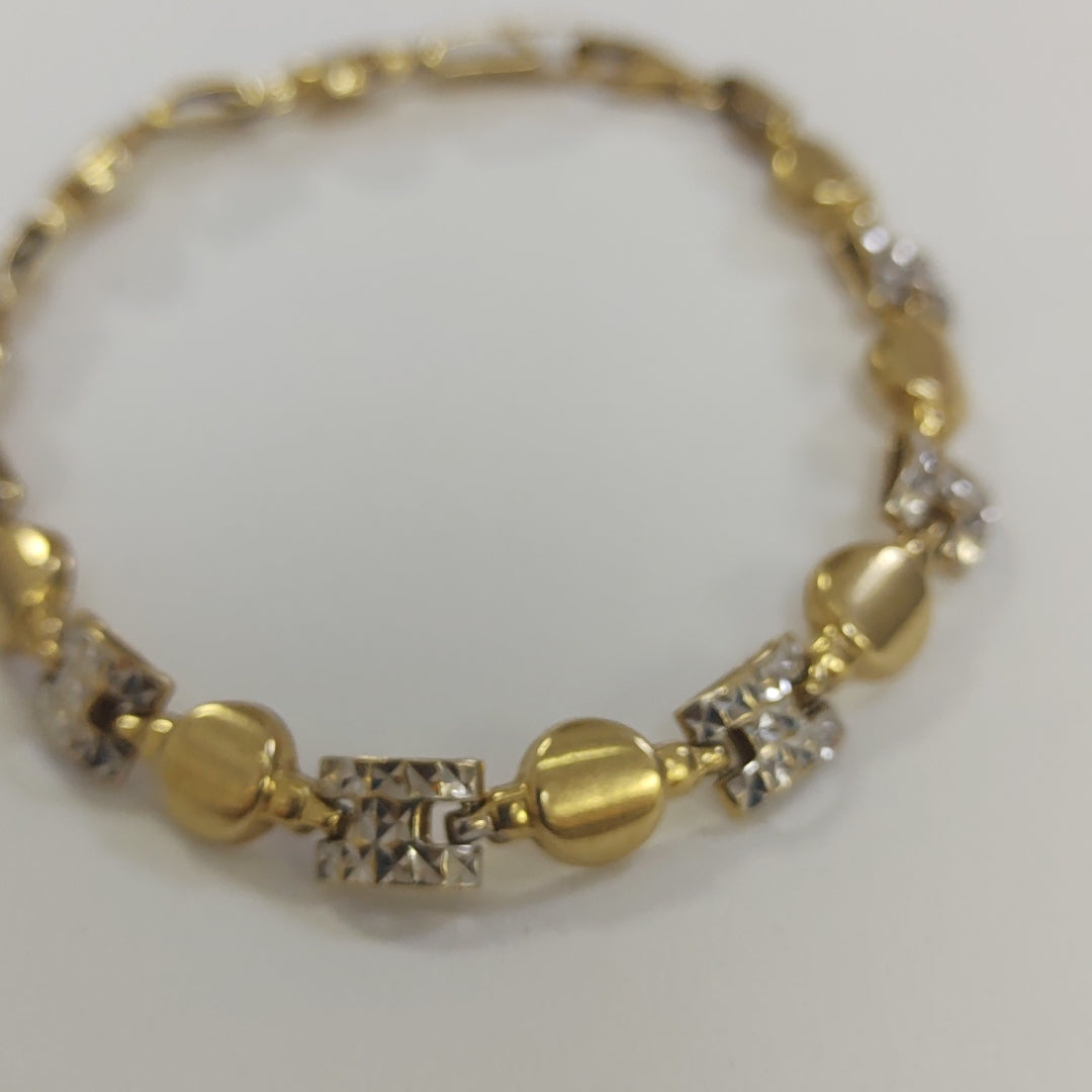 PULSERA ORO COMBINADO 14 K 6,00 GRMS (SEMINUEVO)