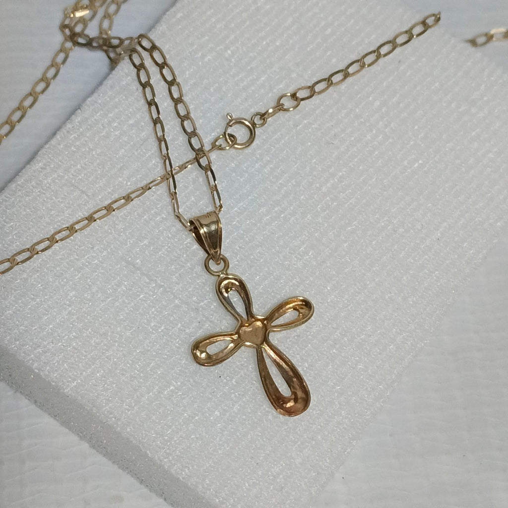 CADENA, CRUZ ORO 14 K 2.7 GRMS (SEMINUEVO)