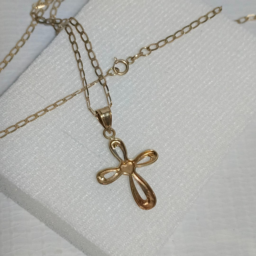 CADENA, CRUZ ORO 14 K 2.7 GRMS (SEMINUEVO)