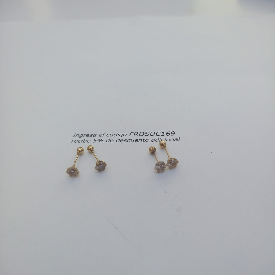 BROQUELES PAR ORO 10 K 0,60 GRMS (SEMINUEVO)