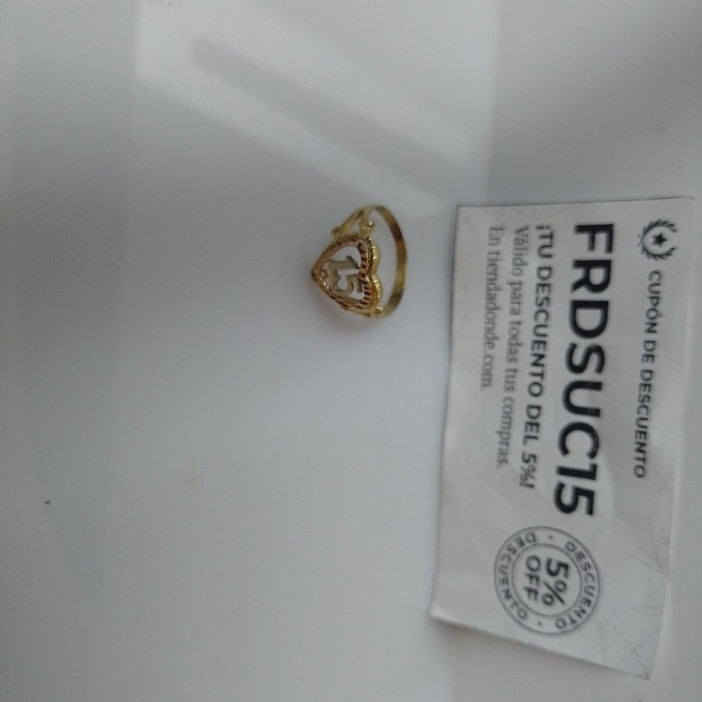 ANILLO CONMEMORATIVO ORO 14 K 2.6 GRMS (SEMINUEVO)
