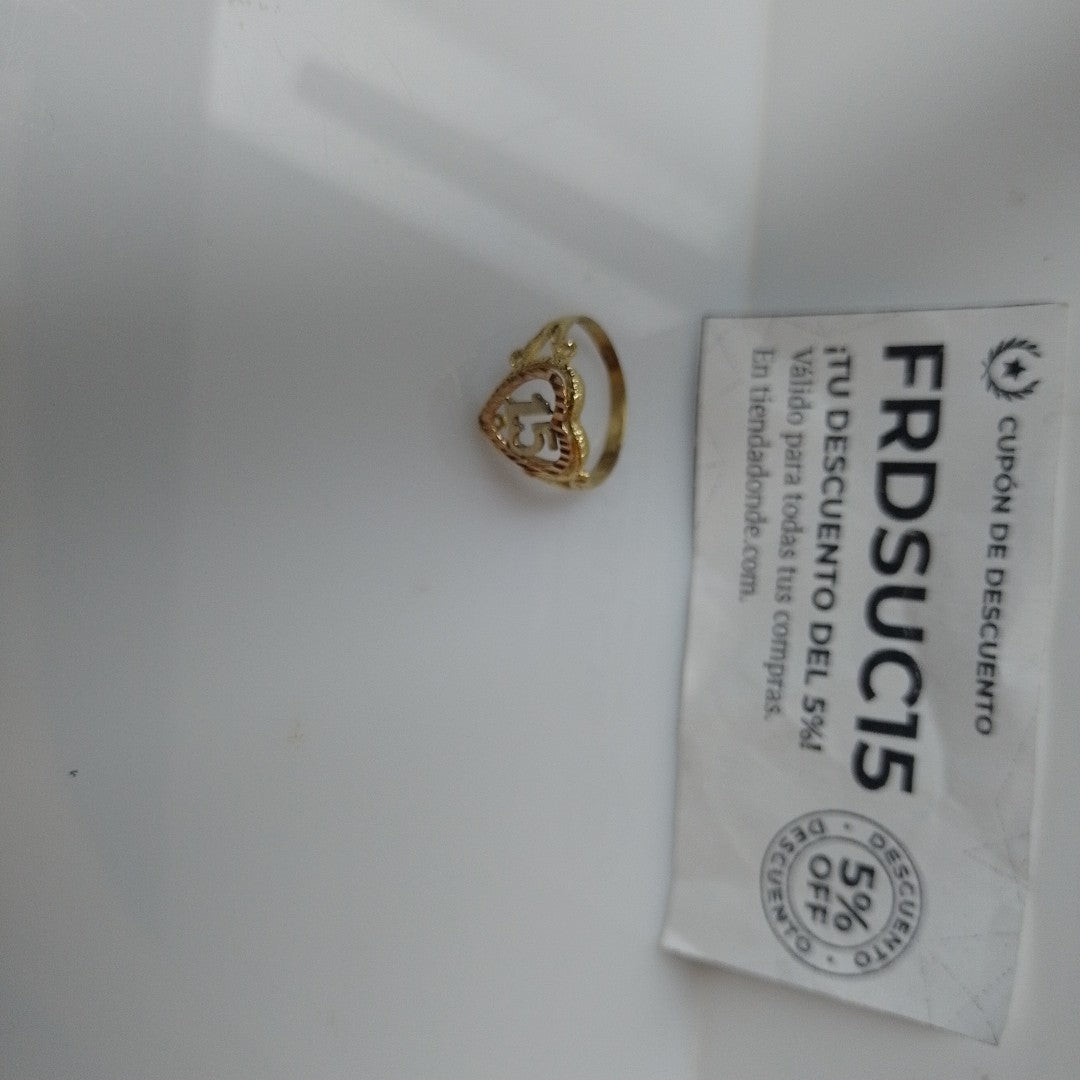 ANILLO CONMEMORATIVO ORO 14 K 2.6 GRMS (SEMINUEVO)