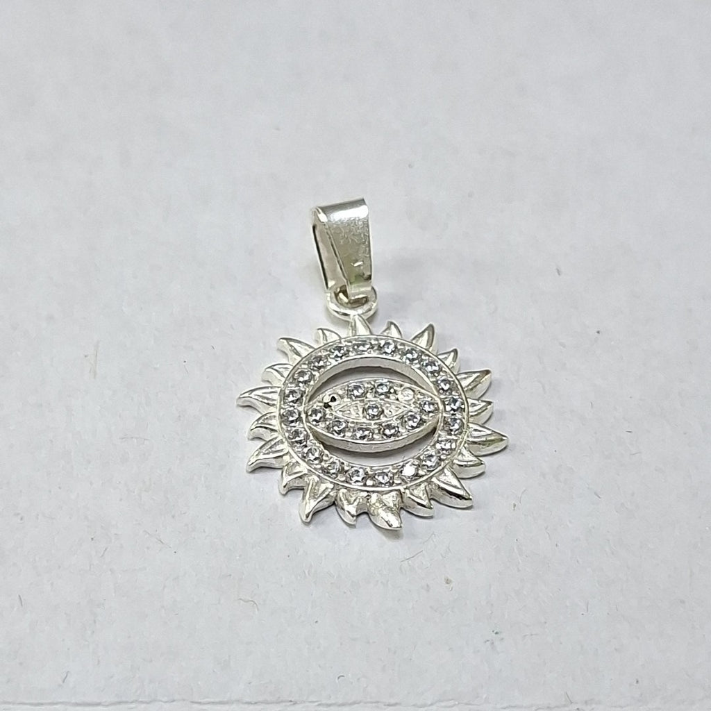 DIJE OJO MAGICO CON CIRCONIAS PLATA .925 2 GR (NUEVO)