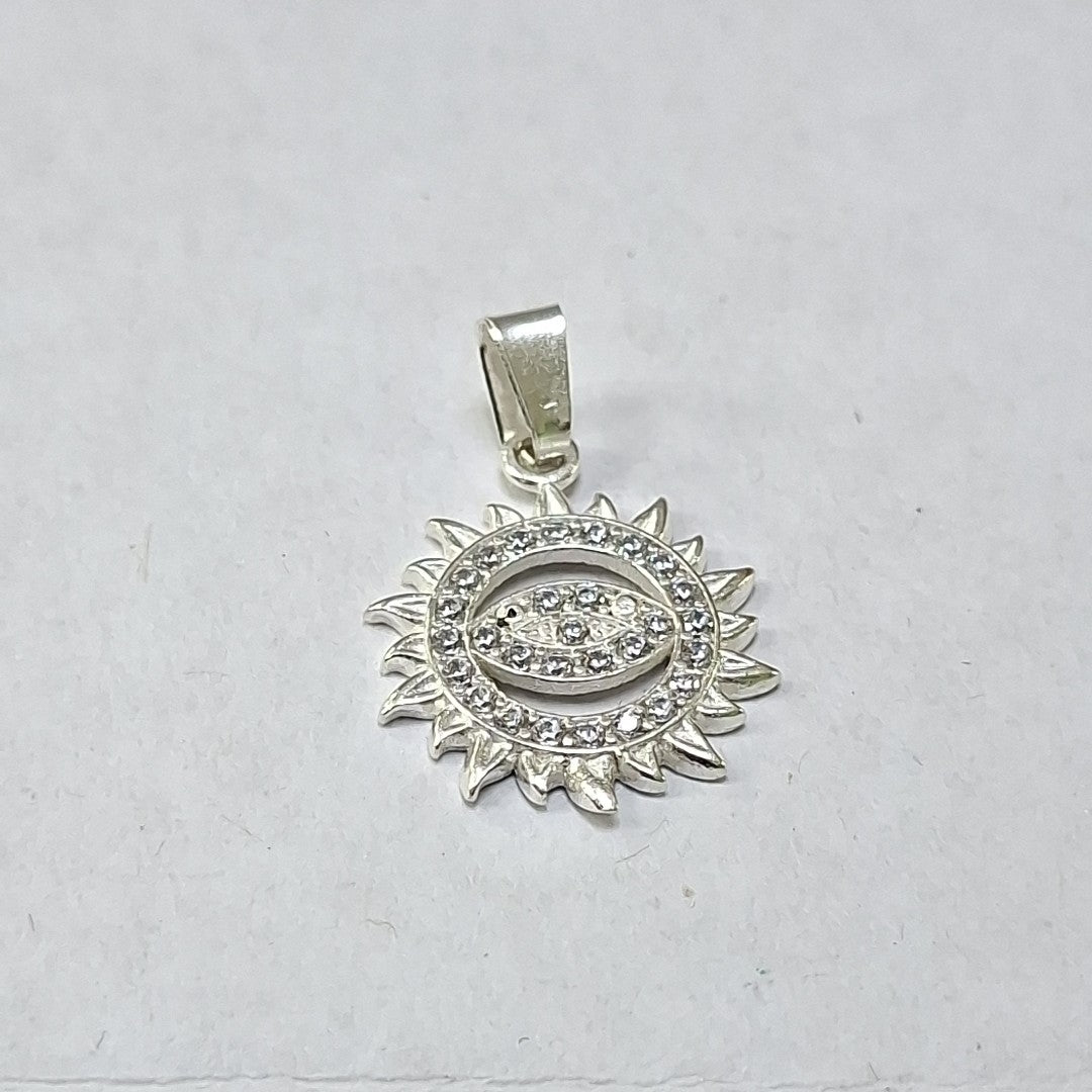 DIJE OJO MAGICO CON CIRCONIAS PLATA .925 2 GR (NUEVO)