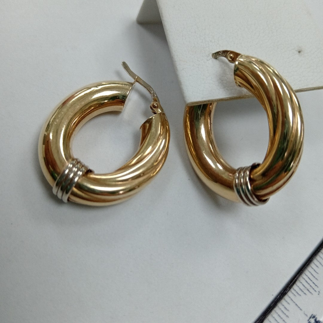 ARRACADAS PAR ORO 14 K 4.5 GRMS (SEMINUEVO)