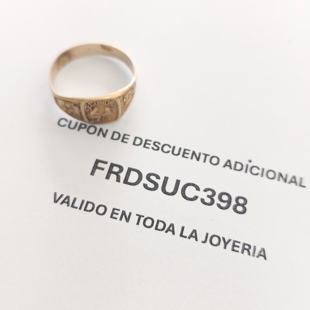 ANILLO DE GRADUACIÓN ORO 8 K 2,00 GRMS (SEMINUEVO)