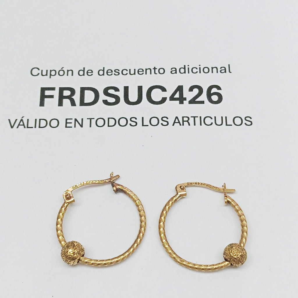 ARETES PAR ORO 10 K 1,90 GRMS (SEMINUEVO)