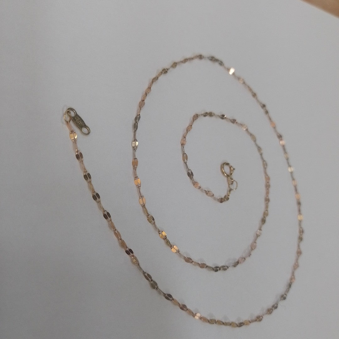 CADENA ORO, ORO COMBINADO 10 K 0.9 GRMS (SEMINUEVO)