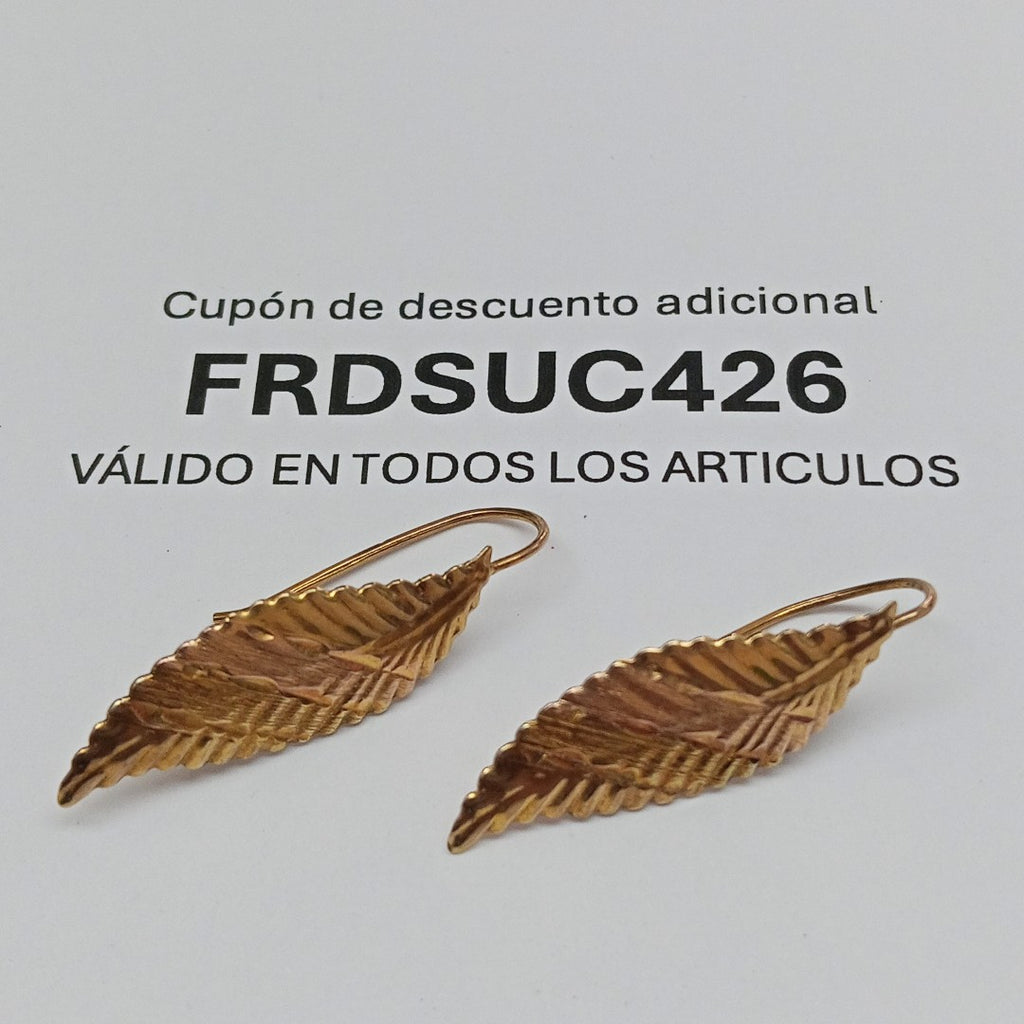 ARETES PAR ORO 8 K 1.4 GRMS (SEMINUEVO)