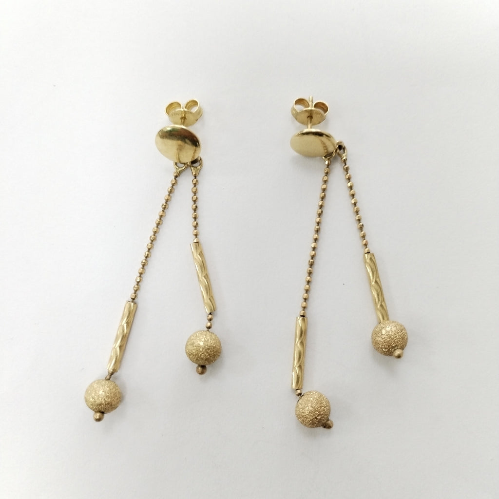 BROQUELES PAR ORO 14 K 5,10 GRMS (SEMINUEVO)