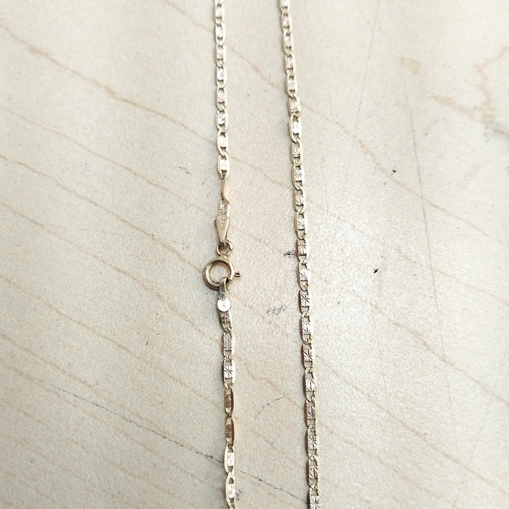 CADENA ORO COMBINADO 14 K 2.3 GRMS (SEMINUEVO)