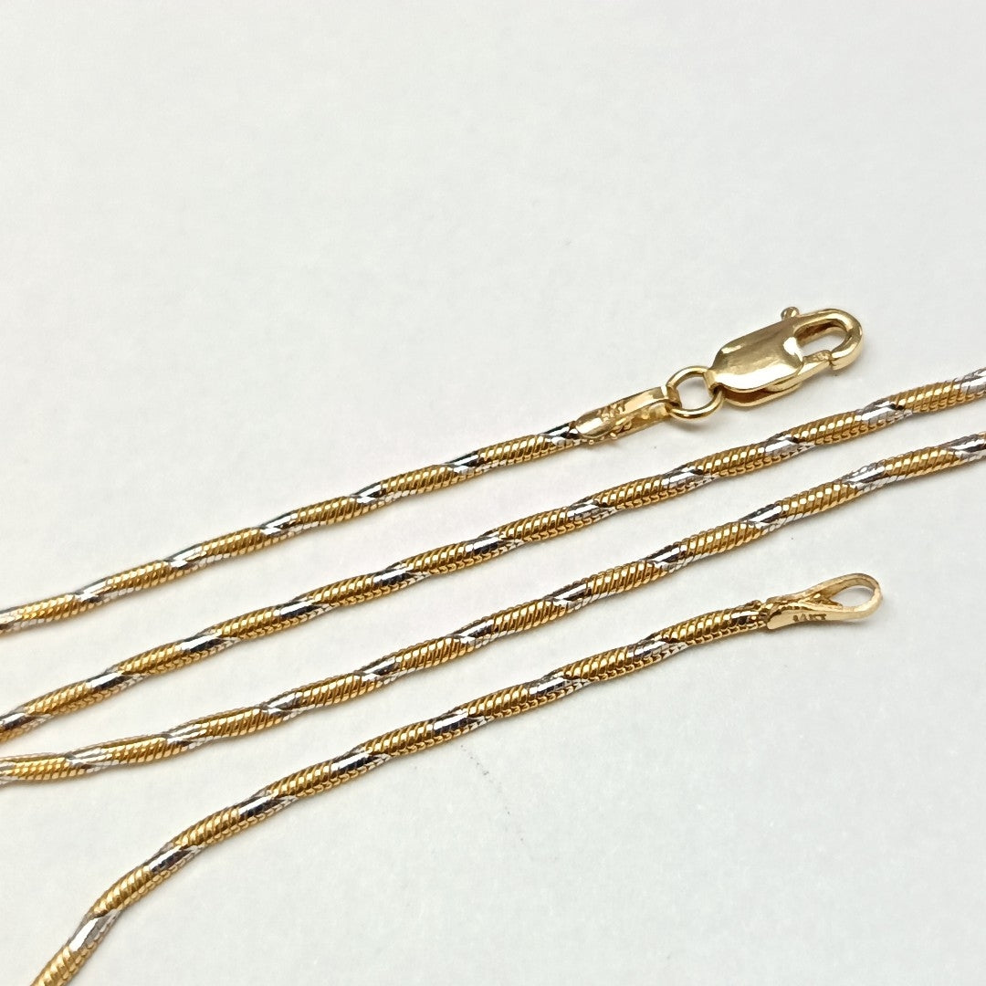 CADENA ORO COMBINADO 14 K 5,00 GRMS (SEMINUEVO)
