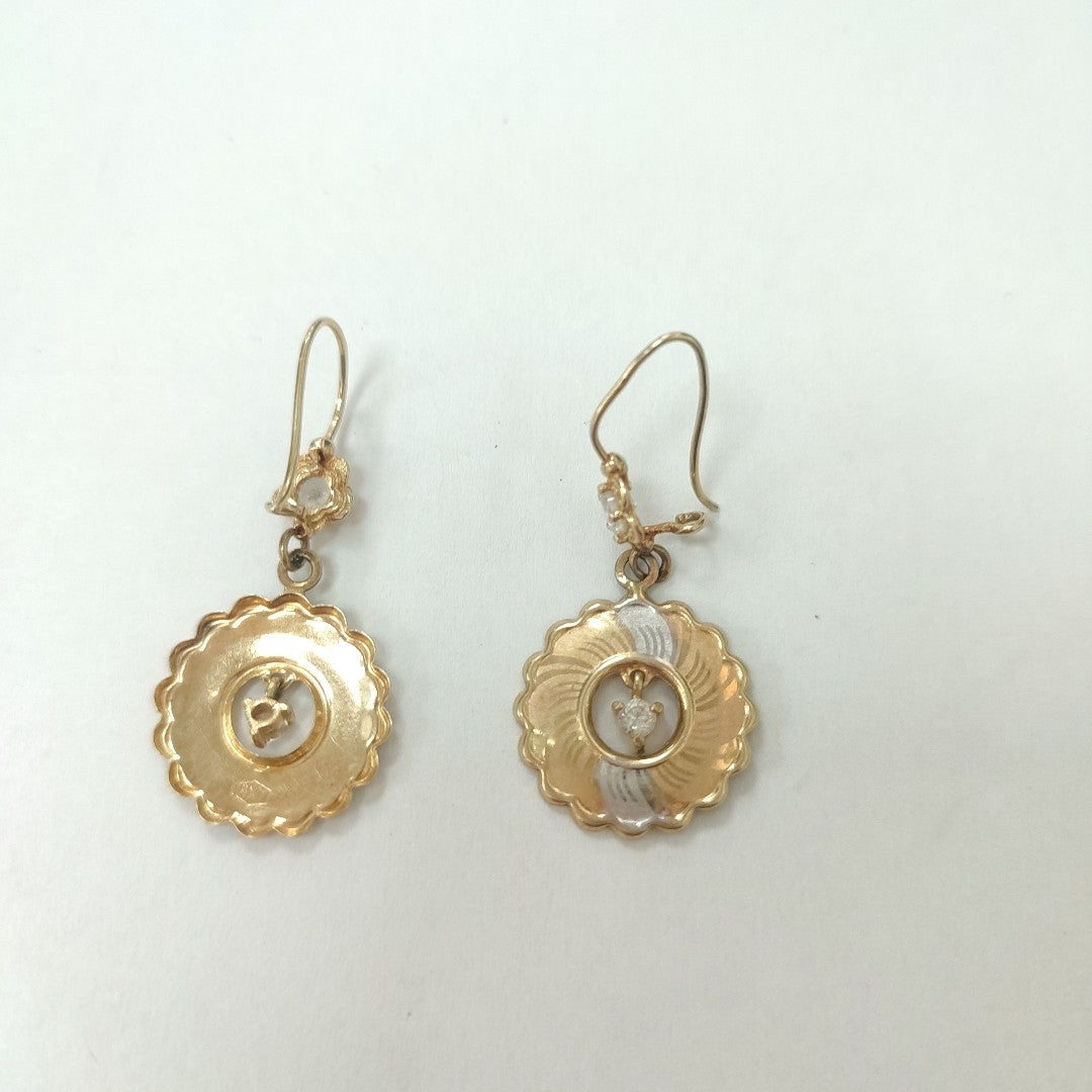 ARETES PAR ORO 14 K 2.7 GRMS (SEMINUEVO)