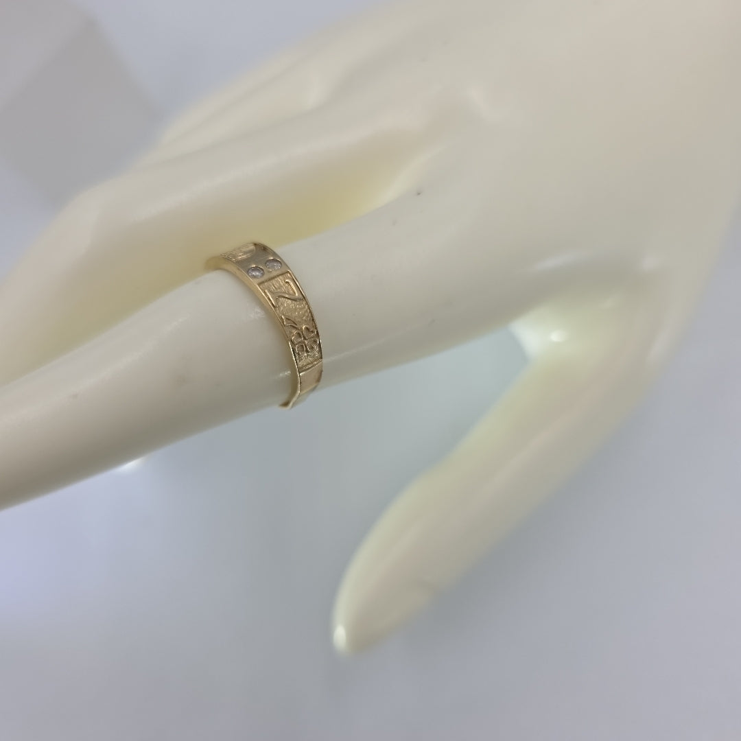 ARGOLLA DE LA SUERTE ORO 14 K 1.8 GRMS (SEMINUEVO)