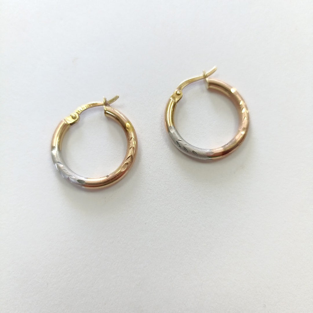ARRACADAS PAR ORO 14 K 1.6 GRMS (SEMINUEVO)