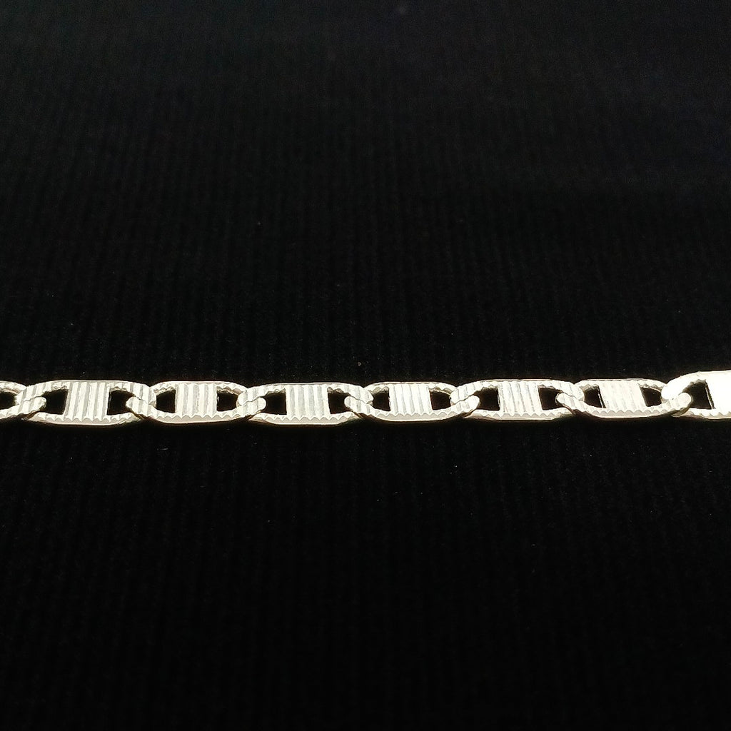 PULSERA TEJIDO ESPEJO PLATA .925 21 CM 7.8 GR (NUEVO)